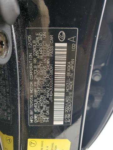 JTHBA30G265168091 - 2006 LEXUS ES 330 黑色 照片 12