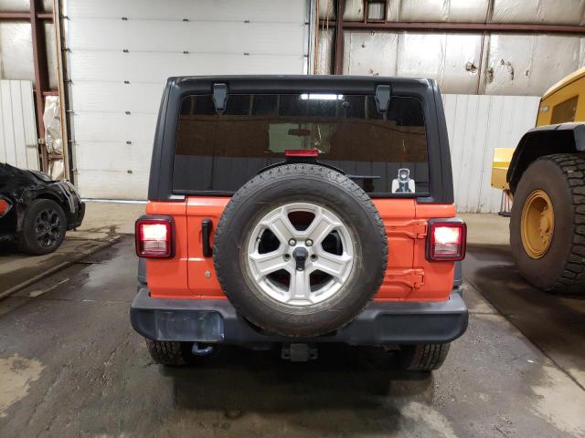 1C4HJXDG1JW252693 - 2018 JEEP WRANGLER U SPORT Оранжевый фото 6