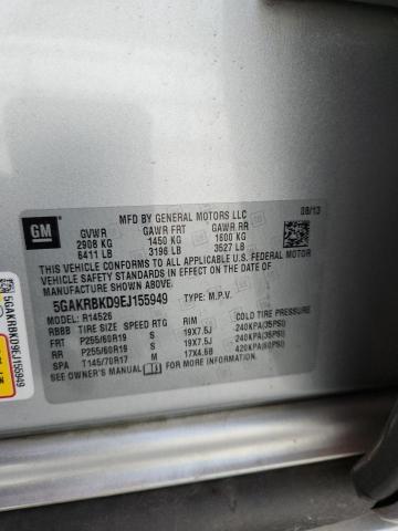 5GAKRBKD9EJ155949 - 2014 BUICK ENCLAVE SILVER photo 13