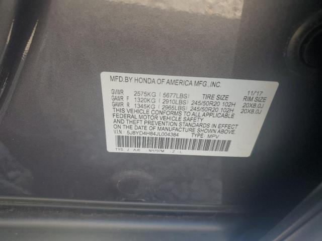 5J8YD4H84JL004384 - 2018 ACURA MDX ADVANCE ნაცრისფერი ფოტო 13
