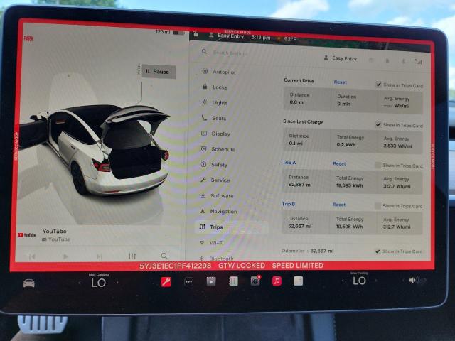 5YJ3E1EC1PF412298 - 2023 TESLA MODEL 3 SILVER photo 9