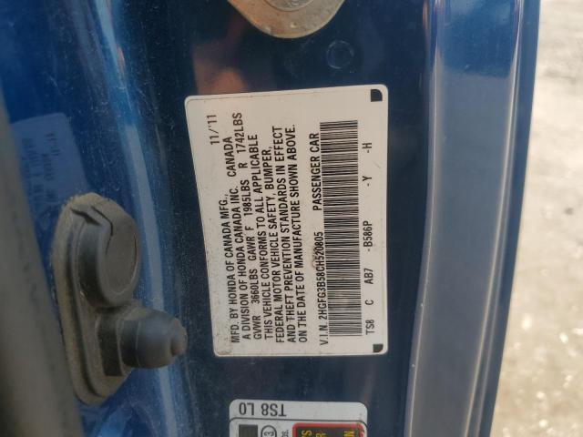 2HGFG3B58CH520805 - 2012 HONDA CIVIC LX BLUE photo 12