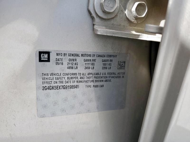 2G4GK5EX7G9198941 - 2016 BUICK REGAL GOLD photo 13