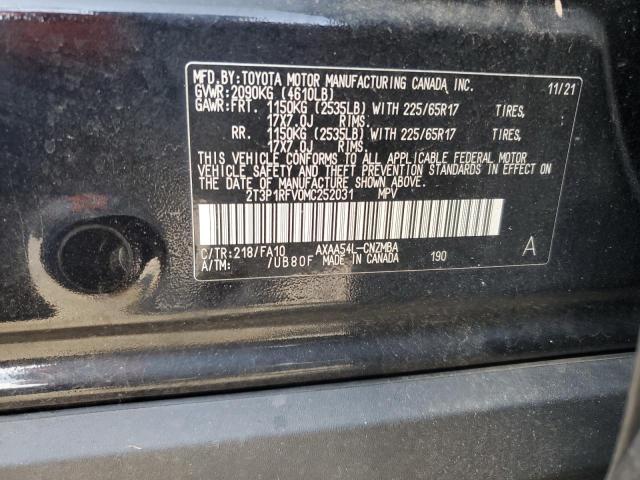 2T3P1RFV0MC252031 - 2021 TOYOTA RAV4 XLE BLACK photo 13