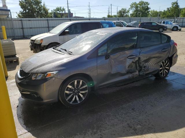 19XFB2F97EE014028 - 2014 HONDA CIVIC EXL GRAY photo 1