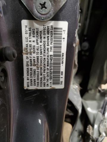 19XFB2F97EE014028 - 2014 HONDA CIVIC EXL GRAY photo 12