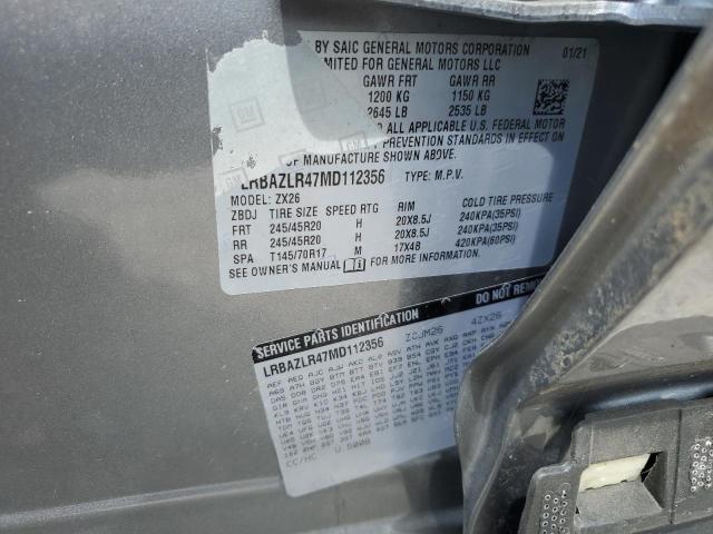 LRBAZLR47MD112356 - 2021 BUICK ENVISION PREFERRED გრაფიტი ფოტო 13