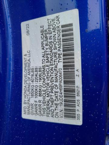 19UDE4H69PA006470 - 2023 ACURA INTEGRA A-SPEC TECH BLUE photo 12