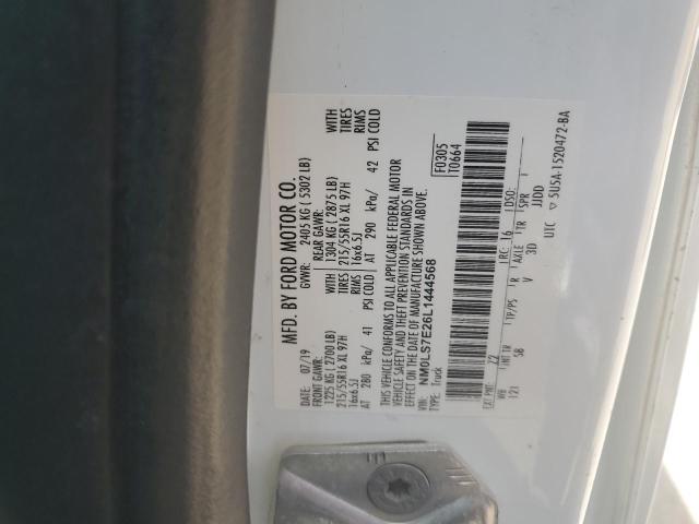 NM0LS7E26L1444568 - 2020 FORD TRANSIT CONNECT XL WHITE photo 13