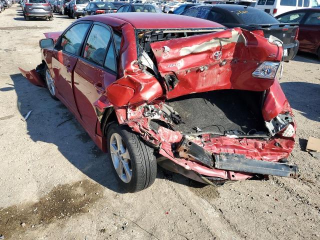 5YFBU4EE5CP004225 - 2012 TOYOTA COROLLA BASE RED photo 3