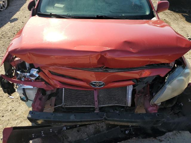 5YFBU4EE5CP004225 - 2012 TOYOTA COROLLA BASE RED photo 7