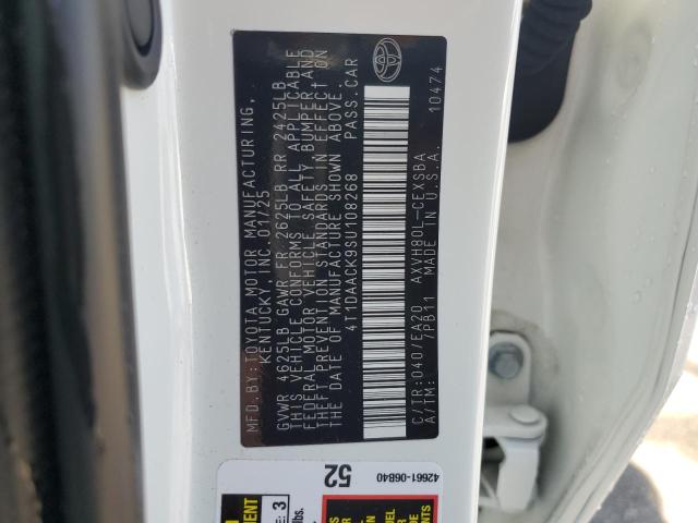 4T1DAACK9SU108268 - 2025 TOYOTA CAMRY XSE WHITE photo 12