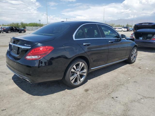 55SWF4KBXGU146835 - 2016 MERCEDES-BENZ C 300 4MATIC BLACK photo 3
