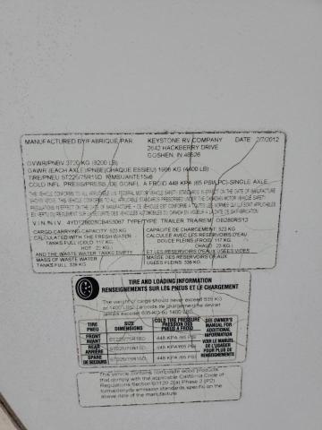 4YDT28028CB453067 - 2012 KEYSTONE OUTBACK BEIGE photo 10