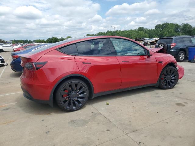 7SAYGDEF1PF661067 - 2023 TESLA MODEL Y RED photo 3