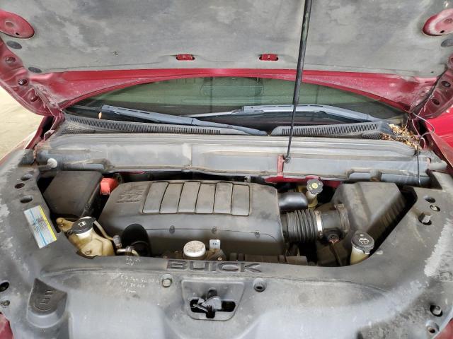 5GALRCED8AJ198615 - 2010 BUICK ENCLAVE CXL BURGUNDY photo 12