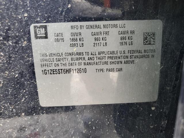 1G1ZE5ST6HF112610 - 2017 CHEVROLET MALIBU LT GRAY photo 12