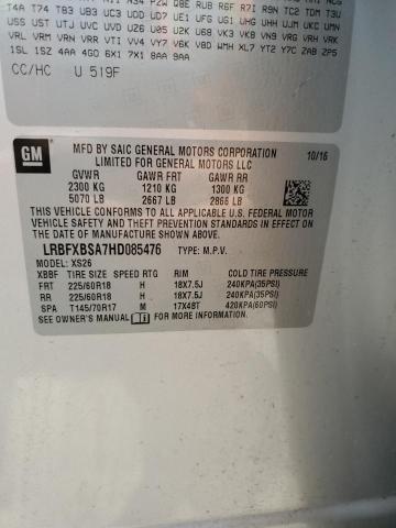 LRBFXBSA7HD085476 - 2017 BUICK ENVISION ESSENCE SILVER photo 14