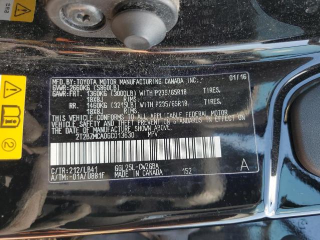 2T2BZMCA0GC013630 - 2016 LEXUS RX 350 BASE 黑色 照片 14