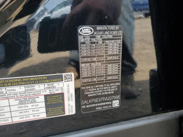 SALKP9E97RA227895 - 2024 LAND ROVER RANGE ROVE SE BLACK photo 12