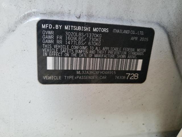 ML32A3HJXFH048915 - 2015 MITSUBISHI MIRAGE DE WHITE photo 12