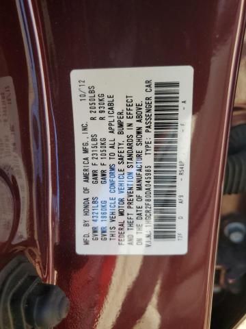 1HGCR2F80DA045985 - 2013 HONDA ACCORD EXL RED photo 12