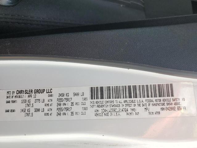 1C4HJWDG8CL214764 - 2012 JEEP WRANGLER U SPORT Білий фото 14