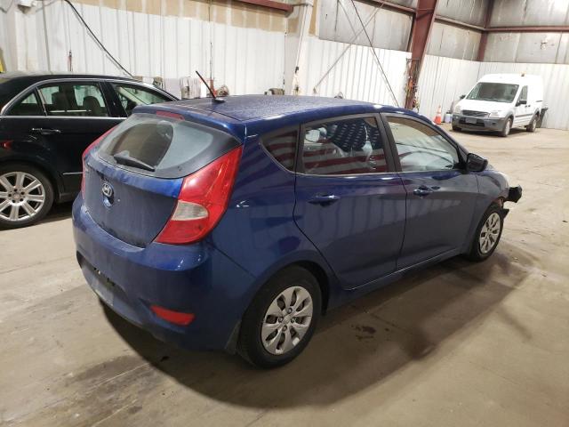 KMHCT5AEXFU218021 - 2015 HYUNDAI ACCENT GS ლურჯი ფოტო 3