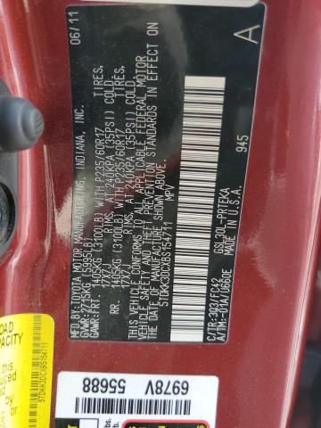 5TDKK3DCXBS154711 - 2011 TOYOTA SIENNA LE 红色 照片 13