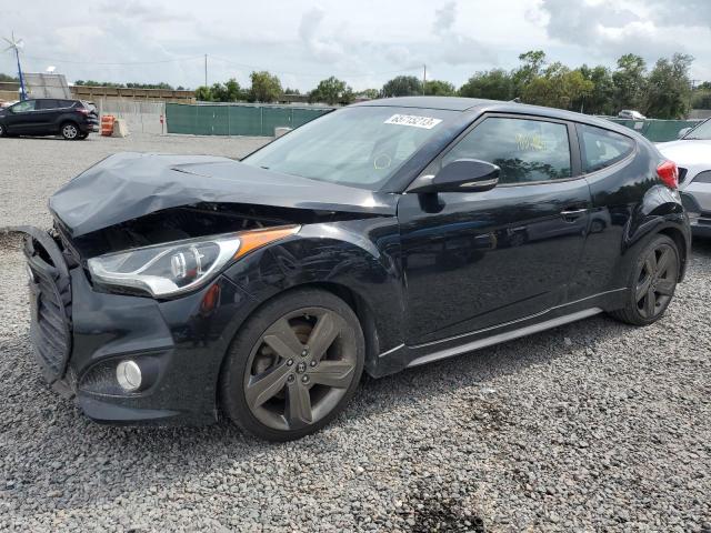 KMHTC6AE9FU237598 - 2015 HYUNDAI VELOSTER TURBO BLACK photo 1