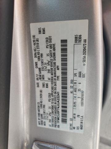 1FMCU0F74JUA22241 - 2018 FORD ESCAPE S SILVER photo 13