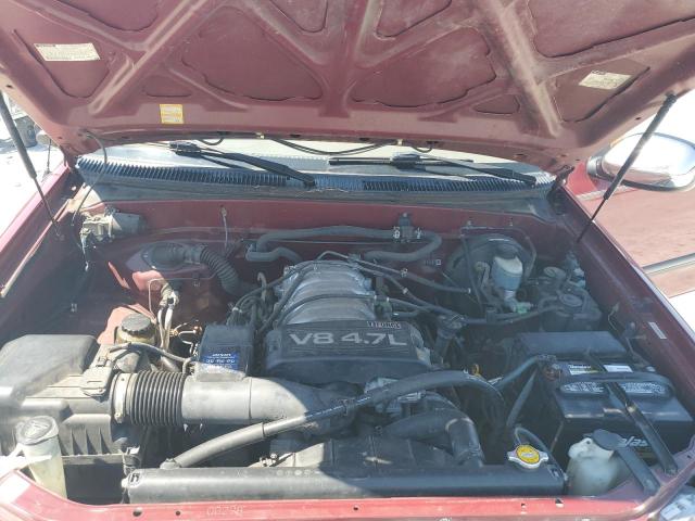 5TBBT44112S231170 - 2002 TOYOTA TUNDRA ACCESS CAB ბურგუნდია ფოტო 11