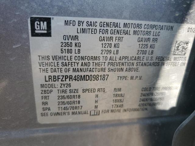 LRBFZPR48MD098187 - 2021 BUICK ENVISION ESSENCE GRAY photo 13