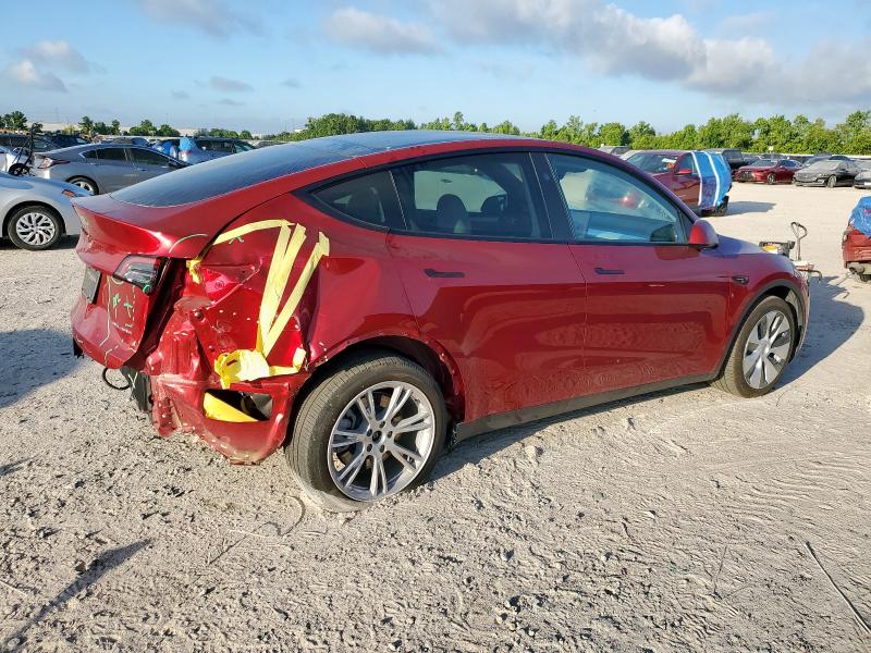 7SAYGDEEXRA255618 - 2024 TESLA MODEL Y RED photo 3