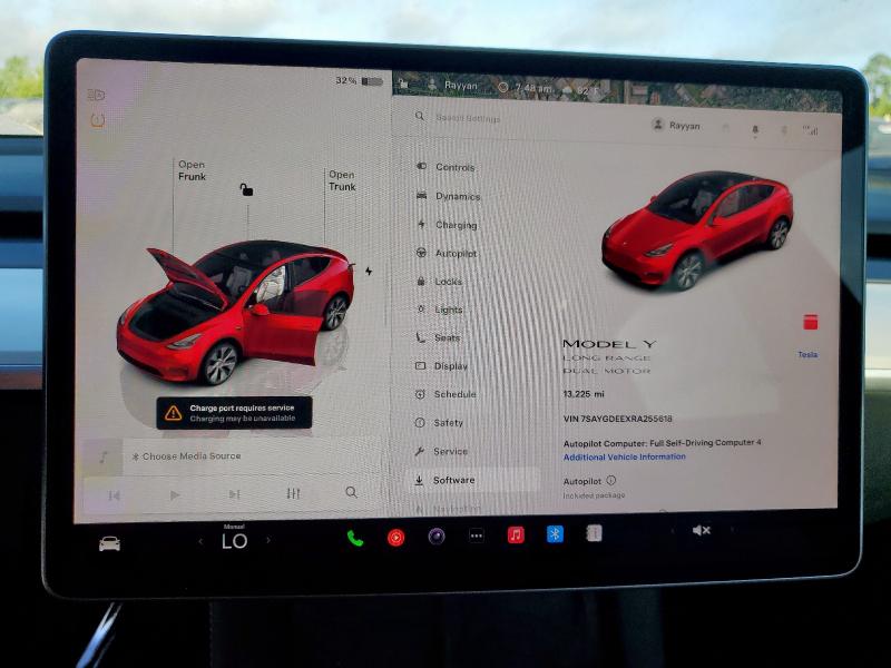 7SAYGDEEXRA255618 - 2024 TESLA MODEL Y RED photo 9