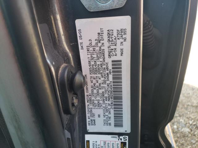 JTEBU14R258049474 - 2005 TOYOTA 4RUNNER SR5 GRAY photo 12