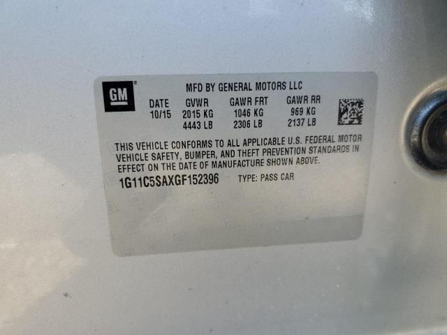 1G11C5SAXGF152396 - 2016 CHEVROLET MALIBU LIM LT Күміс фото 12