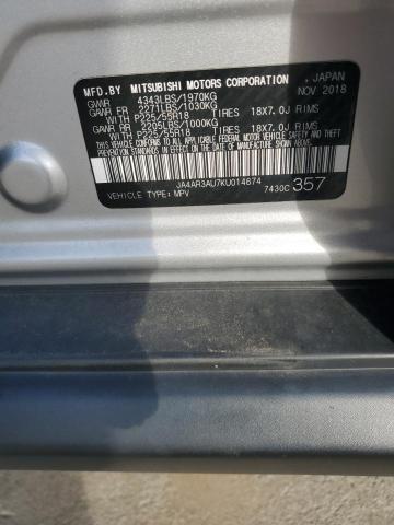 JA4AR3AU7KU014674 - 2019 MITSUBISHI OUTLANDER SPORT ES Сріблястий фото 12