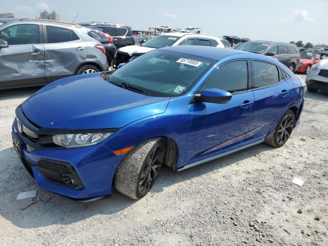SHHFK7H40KU227258 - 2019 HONDA CIVIC SPORT BLUE photo 1