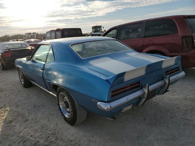 124379N504894 - 1969 CHEVROLET Z28 BLUE photo 2