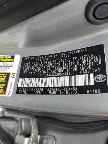 4T1DAACKXSU523390 - 2025 TOYOTA CAMRY XSE SILVER photo 13