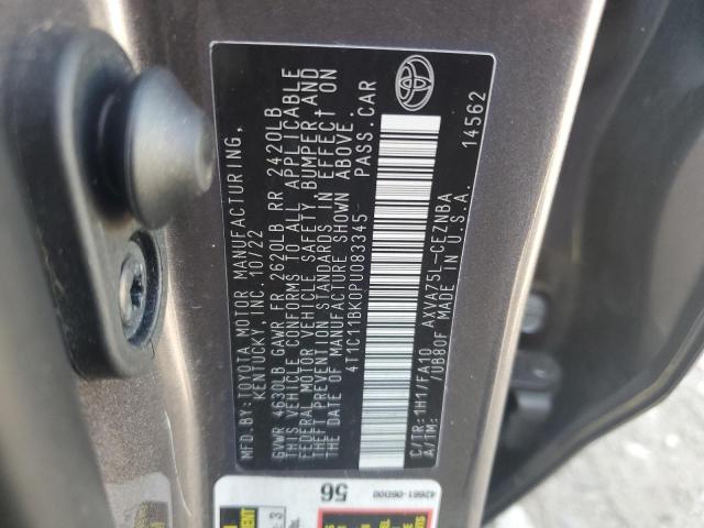 4T1C11BK0PU083345 - 2023 TOYOTA CAMRY LE GRAY photo 13