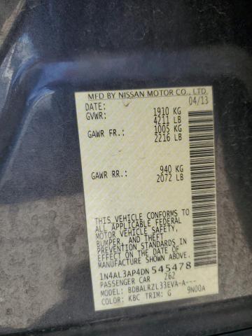 1N4AL3AP4DN545478 - 2013 NISSAN ALTIMA 2.5 CHARCOAL photo 12