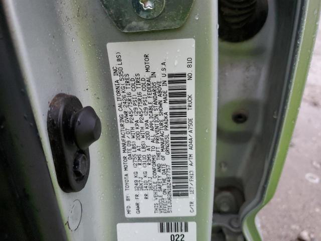 5TEJU62N18Z487757 - 2008 TOYOTA TACOMA DOUBLE CAB PRERUNNER SILVER photo 10