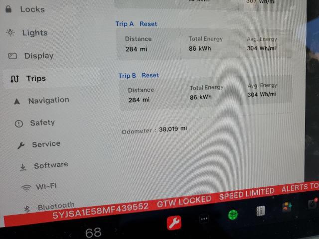 5YJSA1E58MF439552 - 2021 TESLA MODEL S 黑色 照片 9