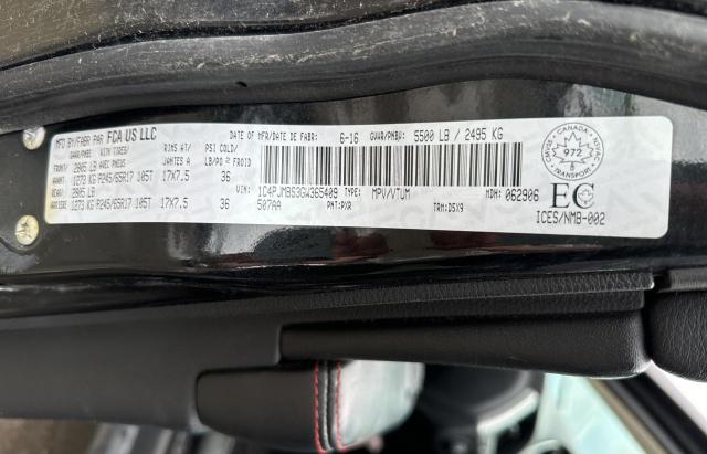 1C4PJMBS3GW365409 - 2016 JEEP CHEROKEE TRAILHAWK Qara foto 10