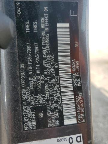 JTEBU5JR5K5701352 - 2019 TOYOTA 4RUNNER SR5/SR5 PREMIUM Grafit foto 13