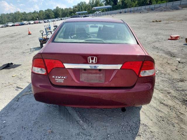 2HGFA16819H528294 - 2009 HONDA CIVIC EX BURGUNDY photo 6