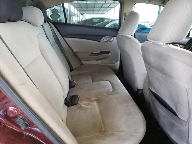 19XFB2F57DE267118 - 2013 HONDA CIVIC LX BURGUNDY photo 10