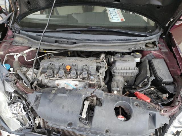 19XFB2F57DE267118 - 2013 HONDA CIVIC LX BURGUNDY photo 11